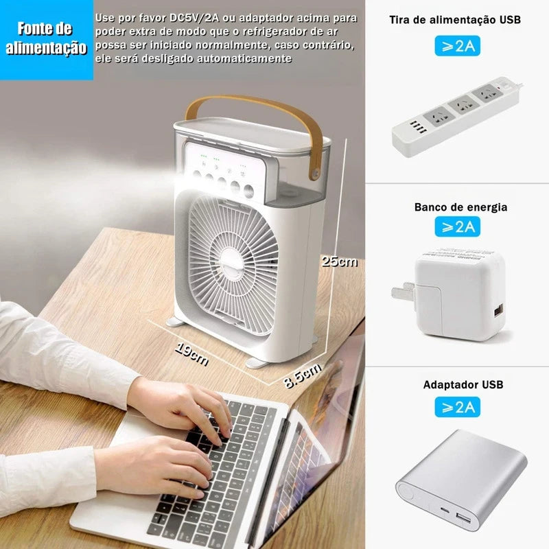  Portable 3 in 1 Fan, humidifier, Air Conditioner